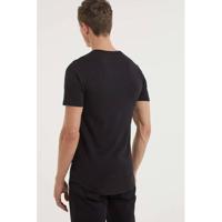 JACK & JONES CORE T-shirt Sawyer met printopdruk zwart