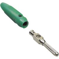 BKL Electronic 072177 Pluimstekker Stekker, recht Stift-Ø: 4 mm Groen 1 stuk(s)