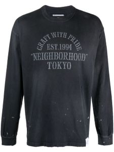 Neighborhood sweat Damage à effet usé - Noir