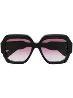 Chloé Eyewear lunettes de soleil oversize à monture carrée - Noir