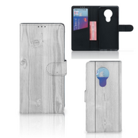 Nokia 5.3 Book Style Case White Wood - thumbnail