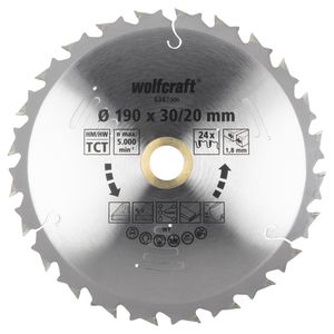 Wolfcraft 6347000 Cirkelzaagblad 190 x 30 x 1.8 mm Aantal tanden: 24 1 stuk(s)