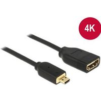 Delock 65687 Kabel High Speed HDMI met Ethernet - HDMI Micro-D male > HDMI-A female 3D 4K 20cm