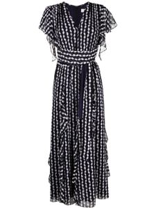 DVF Diane von Furstenberg robe volantée à pois - Noir