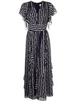 DVF Diane von Furstenberg robe volantée à pois - Noir - thumbnail