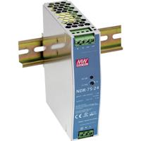 Mean Well NDR-75-48 DIN-rail netvoeding 48 V/DC 1.6 A 75 W Aantal uitgangen: 1 x Inhoud: 1 stuk(s) - thumbnail