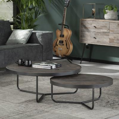 Salontafel 'Rosamund' Set van 2 stuks, Ø90cm