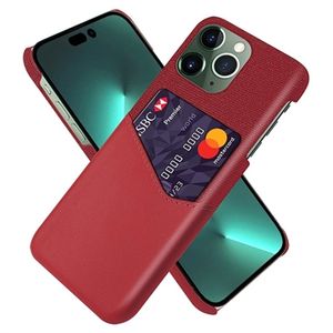 iPhone 14 Pro Max KSQ Hoesje met Kaartenzak - Rood