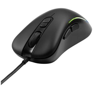 DELTACO GAMING DM120 Gaming-muis Kabelgebonden Optisch Zwart 7 Toetsen 800 dpi, 1200 dpi, 1600 dpi, 2400 dpi, 3200 dpi Verlicht