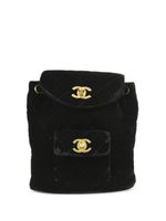 CHANEL Pre-Owned petit sac à dos Duma en velours (1994-1996) - Noir