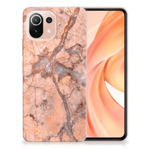 Xiaomi Mi 11 Lite | 11 Lite 5G NE TPU Siliconen Hoesje Marmer Oranje