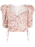 MARANT ÉTOILE floral-print puff-sleeve blouse - Multicolore - thumbnail