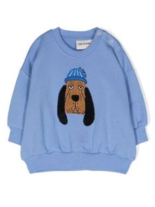 Mini Rodini sweat Bloodhound à broderies - Bleu