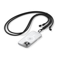 SATECHI OntheGo USB-C Lanyard Kabel, 60W Snelladen, 480Mbps Gegevensoverdracht, Ingebouwde Crossbody-riem, Verstelbaar 1,5m / 4,9ft Gevlochten Snoer, USB type C Kabel voor iPhone, Android – Zwart