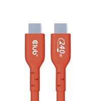 Club 3D CAC-1513 USB 2 Type-C Bi-directionele USB-IF-gecertificeerde kabel 480Mb, PD 240W (48V/5A) EPR St./St. 3m