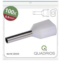 Quadrios 22C433 Dubbele adereindhulzen 0.5 mm² Deels geïsoleerd Wit 1 set(s) - thumbnail