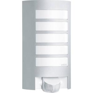 Steinel L 12 S 657918 Buitenlamp met bewegingsmelder (wand) Spaarlamp, LED E27 60 W Zilver