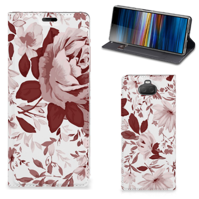 Bookcase Sony Xperia 10 Plus Watercolor Flowers Bookcase Sony Xperia 10 Plus Watercolor Flowers