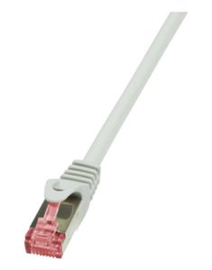 LogiLink CQ2101S RJ45 Netwerkkabel, patchkabel CAT 6 S/FTP 15.00 m Wit Vlambestendig, Snagless 1 stuk(s)