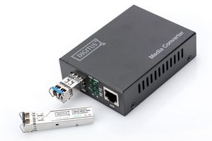 Digitus DN-82211 Mediaconverter 1 SFP, GBIC, LAN, LAN 10/100/1000 MBit/s, SFP 1 / 10 GBit/s