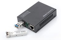 Digitus DN-82211 Mediaconverter 1 SFP, GBIC, LAN, LAN 10/100/1000 MBit/s, SFP 1 / 10 GBit/s - thumbnail