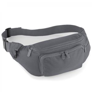 Heuptasje/buideltasje voor volwassenen - 37 x 15 cm - Grijs- fanny pack - voor op reis