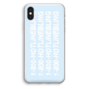 Hotline bling blue: iPhone XS Transparant Hoesje