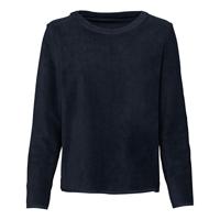 Badstof-shirt van bio-katoen met ronde hals, nachtblauw 50