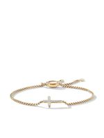 David Yurman bracelet Petite Cross Chain en or 18ct pavé de diamants