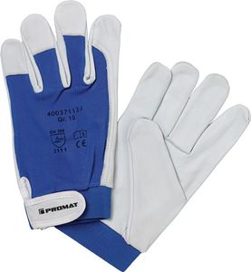 Promat Handschoen | Donau | maat 10 naturel/blauw | Nappaleer | EN 388 PBM-categorie II - 4000371137 4000371137