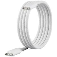 Renkforce USB-kabel USB 2.0 USB-C®-connector, USB-C®-connector 1.00 m Wit #####mit magnetizer Aufwicklung, Polymer Coating