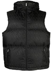 GCDS gilet à motif monogrammé - Noir