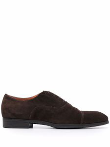 Santoni chaussures oxford en daim - Marron