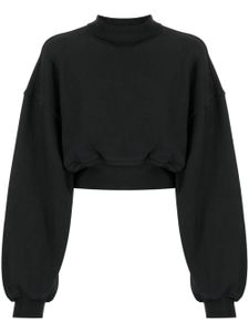 Alexander Wang sweat crop à col montant - Noir