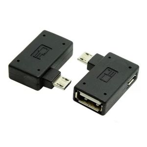 Micro USB OTG adapter, 90° hoek ,left