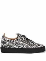 Giuseppe Zanotti baskets Frankie à motif monogrammé - Noir - thumbnail