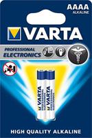 Varta 4061101402 - verpakking met 2 alkalinebatterijen (AAAA, 1,5 V) kleur zilver
