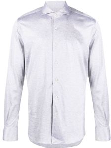 Canali chemise en coton à manches longues - Gris