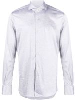 Canali chemise en coton à manches longues - Gris - thumbnail