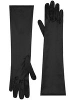 Dolce & Gabbana gants longs en soie - Noir