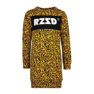 Raizzed sweatjurk Logan met panterprint okergeel/zwart