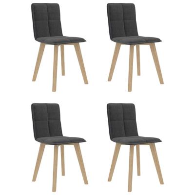 Vidaxl Eetkamerstoelen 4 St Stof Donkergrijs