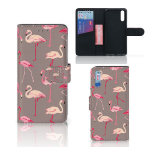 Huawei P20 Telefoonhoesje met Pasjes Flamingo