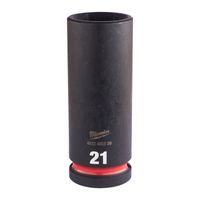 Milwaukee Accessoires SHOCKWAVE Krachtdop 1/2" lang 21 mm | 1 stuk - 4932480339