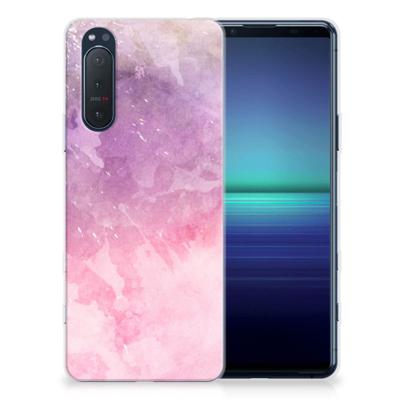 Hoesje maken Sony Xperia 5II Pink Purple Paint Hoesje maken Sony Xperia 5II Pink Purple Paint