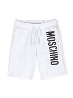 Moschino Kids short de sport à logo imprimé - Blanc