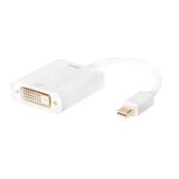 LogiLink CV0037B Adapter [1x Mini-DisplayPort stekker - 1x DVI-bus 24+5-polig] Wit 15.00 cm