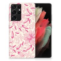 Samsung Galaxy S21 Ultra TPU Case Pink Flowers