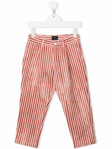 Fay Kids pantalon droit à rayures - Rouge