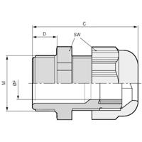 LAPP 53113310 Wartel M16 Polycarbonaat Zwart (RAL 9005) 100 stuk(s) - thumbnail